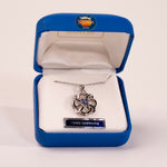 Yogo Sapphire Pinwheel Pendant by Mac's Gems
