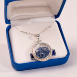 Yogo Sapphire Rough Locket Pendant by Mac's Gems