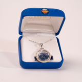 Yogo Sapphire Rough Locket Pendant by Mac's Gems