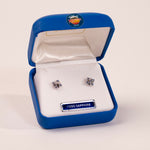 Yogo Sapphire X and O Earrings by Mac's Gems