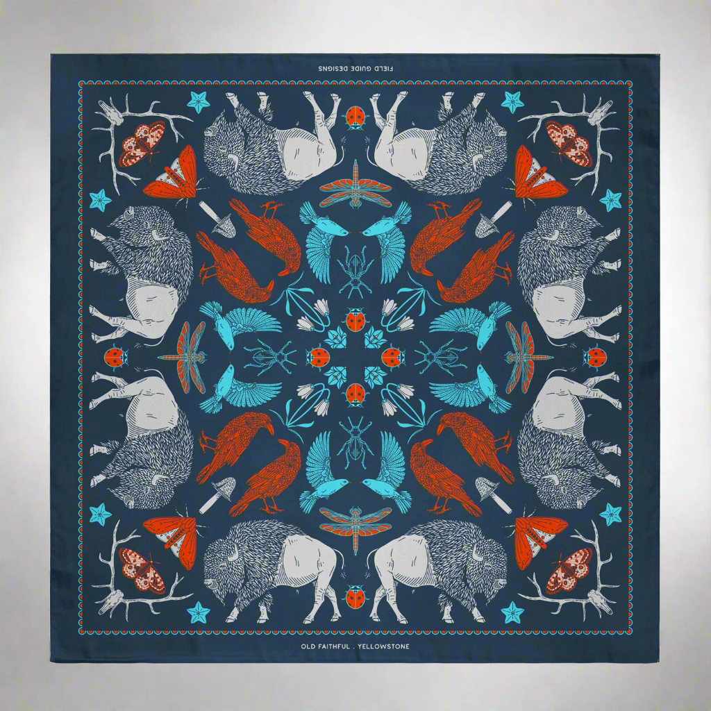 Old Faithful Yellowstone National Park Bandana by Field Guide Designs