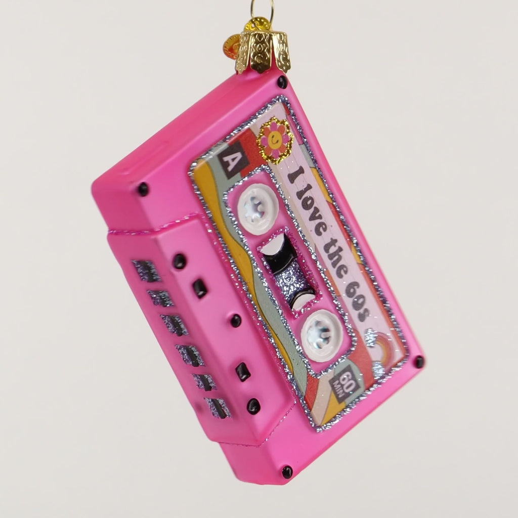 I Love the 60s Glass Ornament