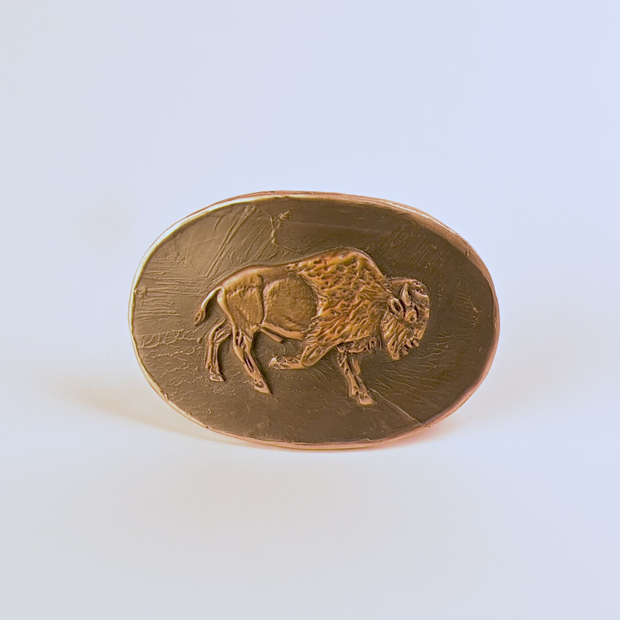 Wandering Bison Bronze Belt Buckle by Waterhorse Bronze