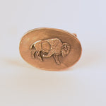 Wandering Bison Bronze Belt Buckle by Waterhorse Bronze