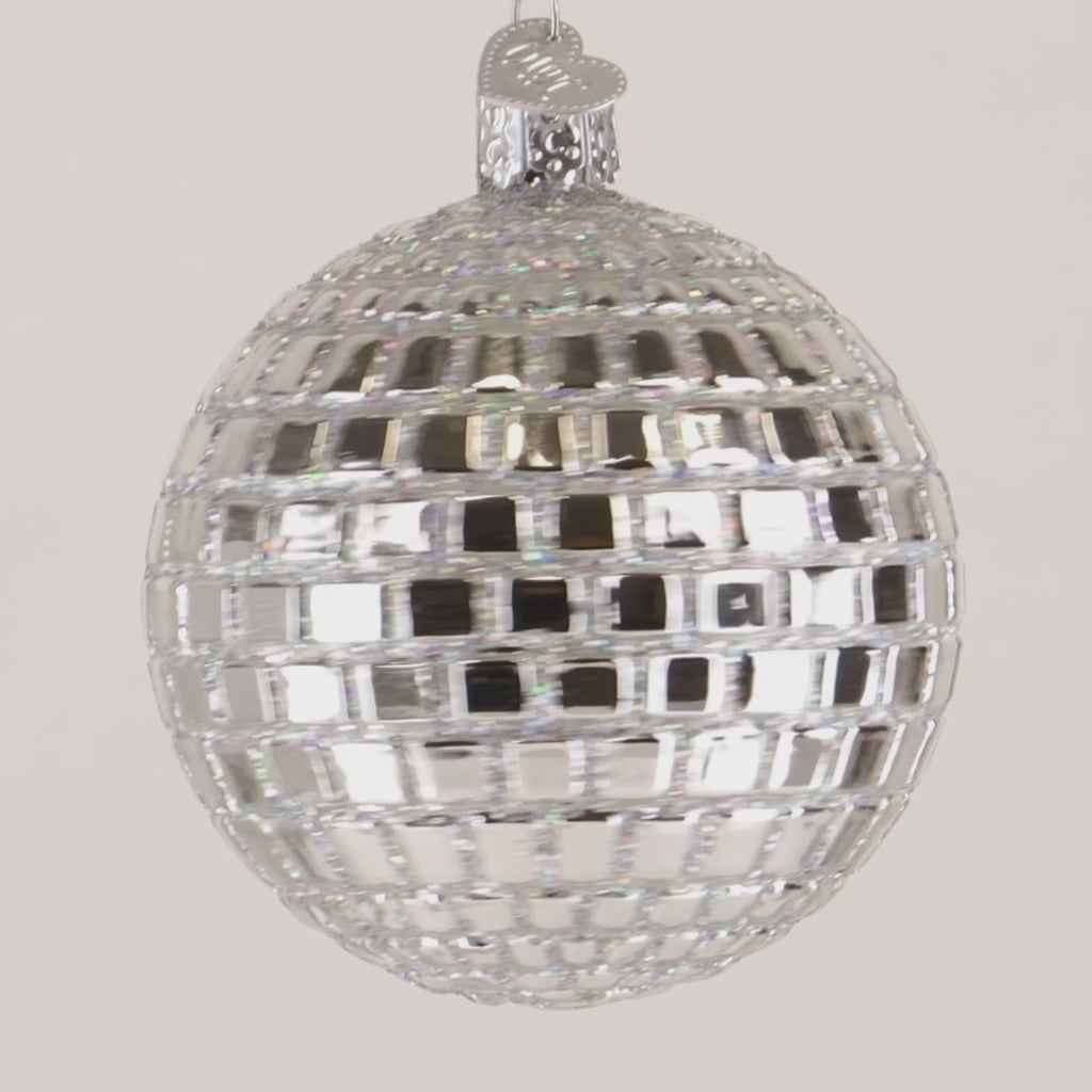 Decorative disco ball ornament on a white background