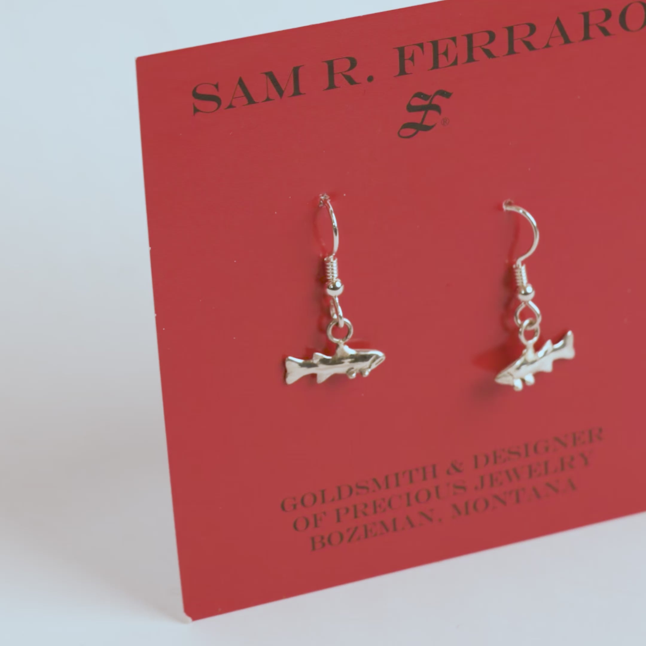 Montana Made Silver Trout Earrings