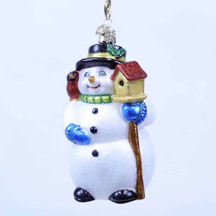 Snowman with Cardinal Ornament by Old World Christmas