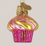 Mini Cupcake Glass Ornament