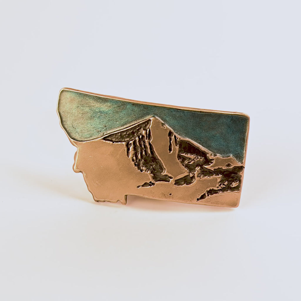 Lone Mountain Montana Belt Buckle