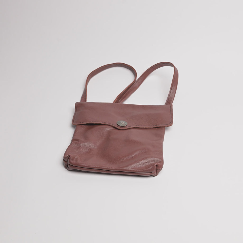 Mahogany Large Purse with Buffalo Nickel
