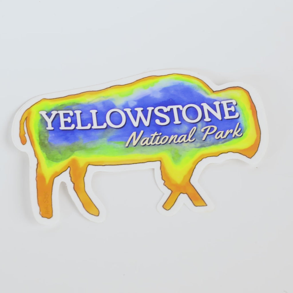 BisonHotSpringStickerbyHollySageArt_