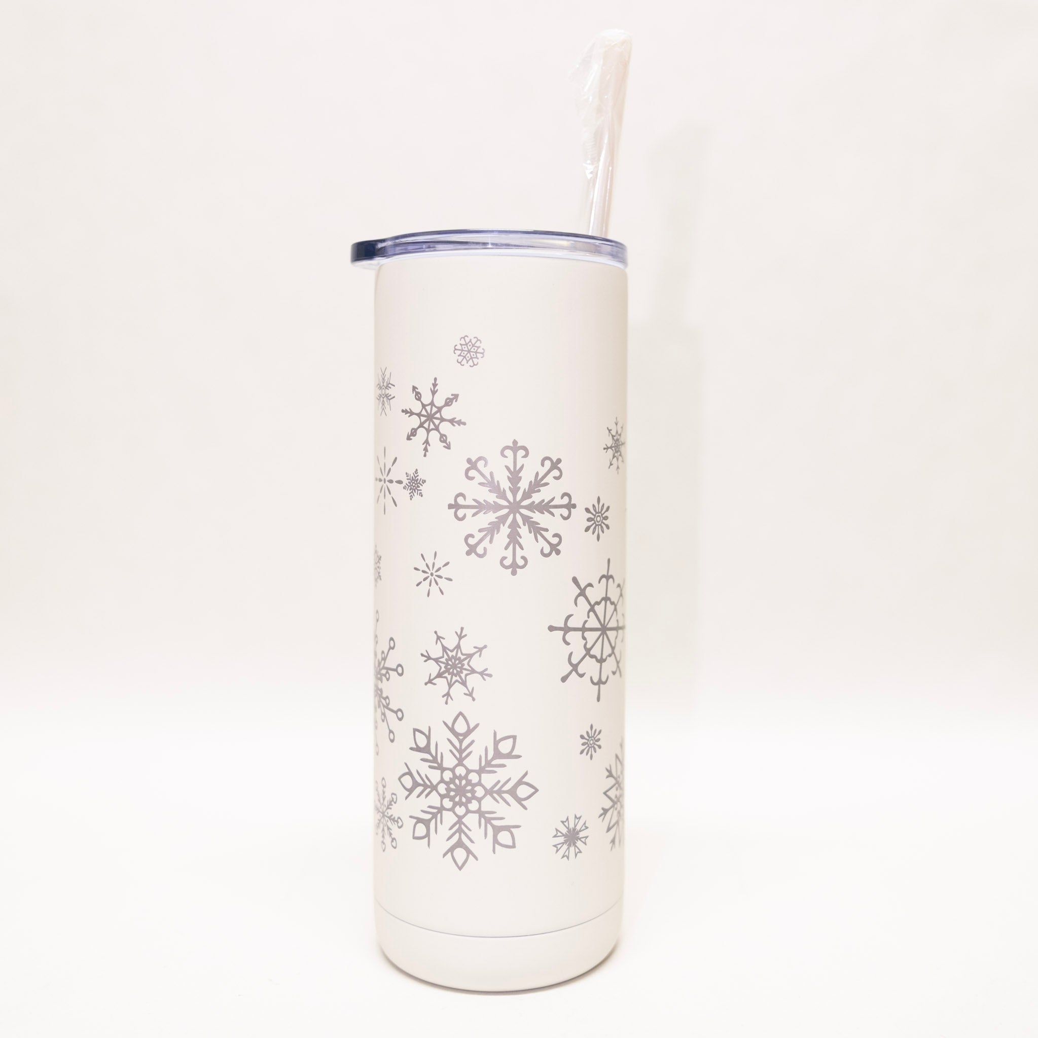 white 360 Snowflake 20 oz Soft Matte Tumbler by Montana Gift Corral retake