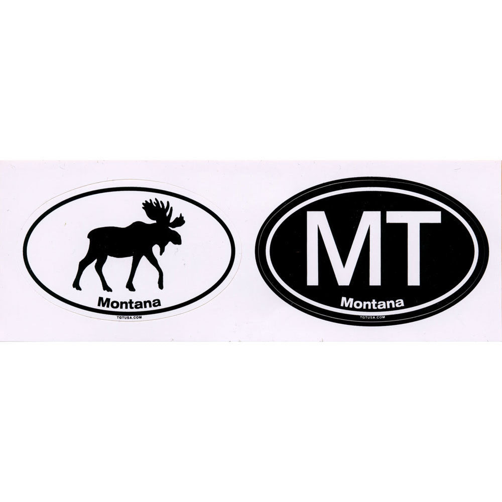 Double Montana/Moose Europlate Sticker