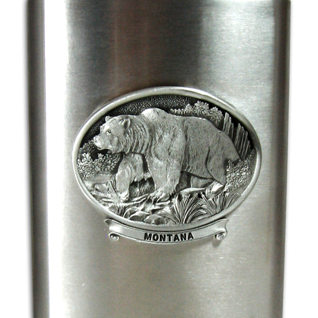 Grizzly Montana Flask by Heritage Metalworks