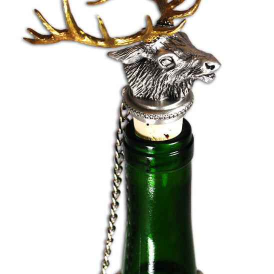 Elk Wine Stopper by Heritage Metalworks