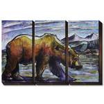Ed Anderson 3 Aluminum Panel Grizzly Bear Wall Art