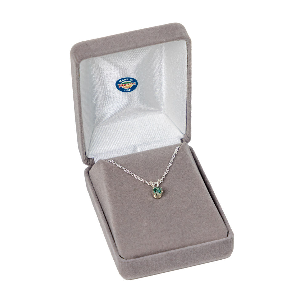Measuring approximately 4.3 - 4.5 MM, the Montana Sapphire Sterling Silver Pendant by Studio Montana is an excellent option for all jewelry lovers.