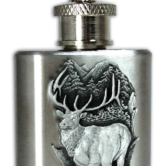 Elk Mini Flask Keychain by Heritage Metalworks