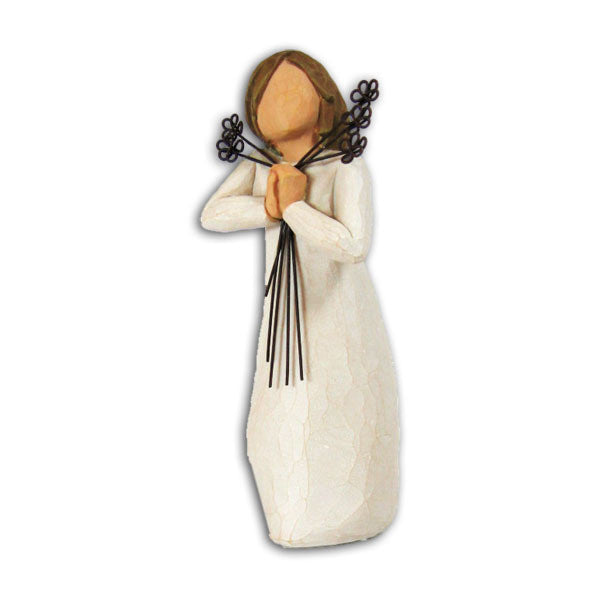 The Friendship Willow Tree Figurine by Susan Lordi is a wonderful gift for any friend. Holding flowers, this beautiful lady seems to be so happy and full of joy as her flowers stand tall and beautiful. 