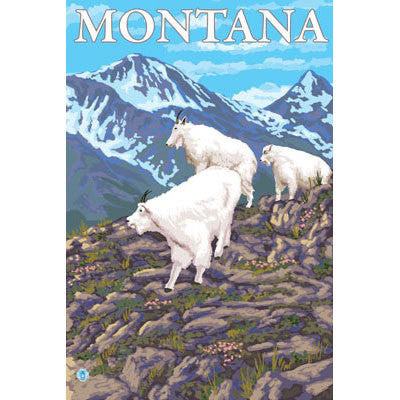 Mountain Goats Scene Montana Magnet