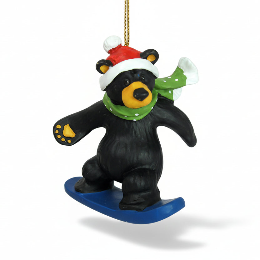Bearfoots Snowboarder Ornament by Big Sky Carvers