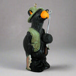 Bearfoots Tangled Fisherman Bear Ornament by Big Sky Carvers