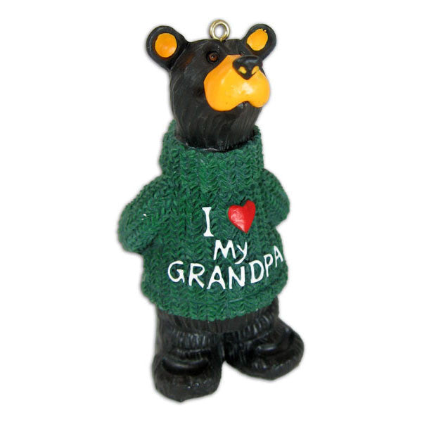 Bearfoots "I Love Grandpa" Ornament by Big Sky Carvers