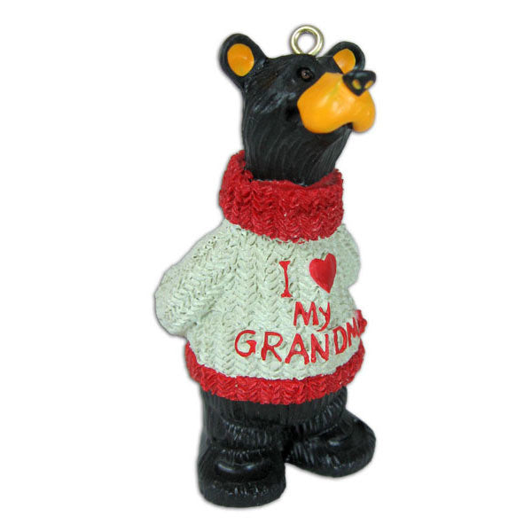 Bearfoots "I Love Grandma" Ornament by Big Sky Carvers