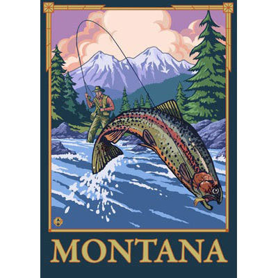 Fly Fishing Scene Montana Key Chain