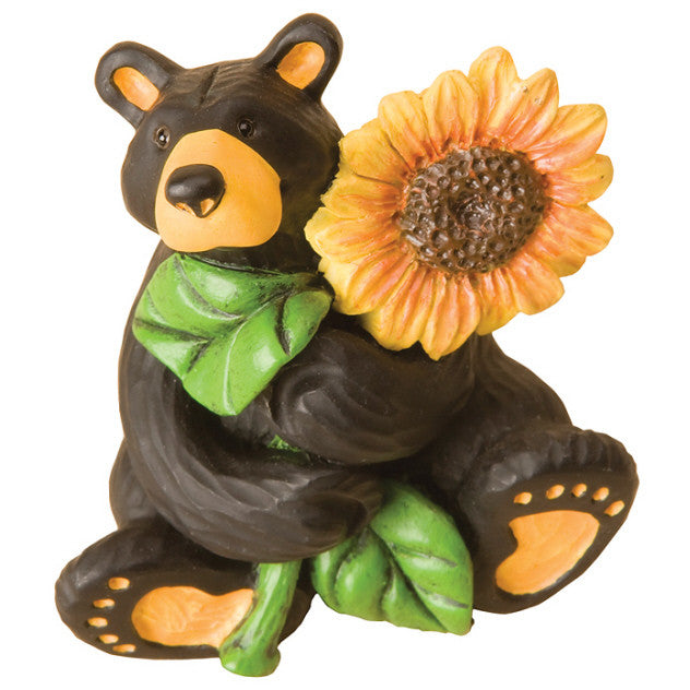 Bearfoots Sunflower Bear Mini Figurine by Big Sky Carvers