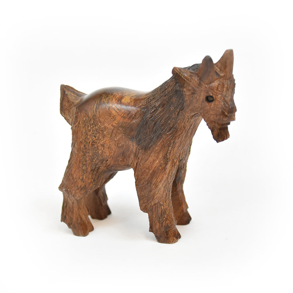 Extra-Small Mountain Goat Ironwood Figurine by EarthView Inc.