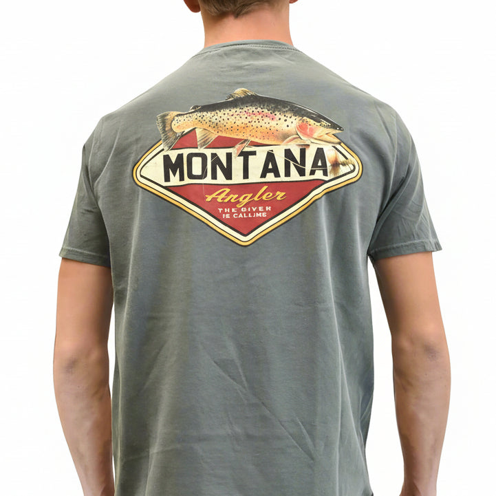 Back Behemoth Cutthroat Trout T-Shirt by Prairie Mountain at Montana Gift Corral