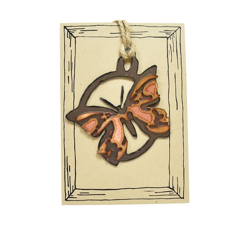 Copper Butterfly Rustic Wildlife Christmas Ornaments by H&K Studios