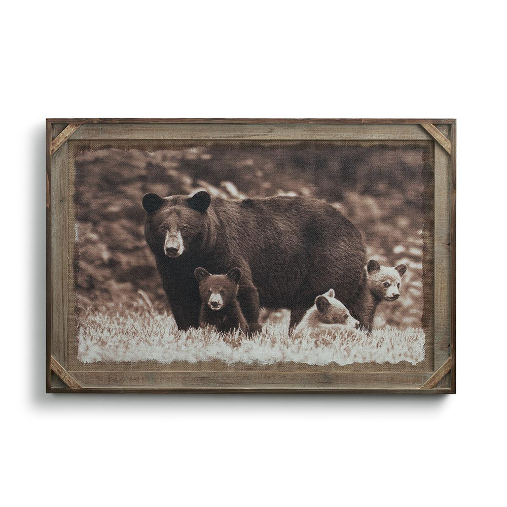 Black Bear Family Barnwood Gallery Art by Big Sky Carvers