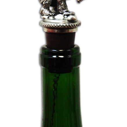Bear Wine Stopper by Heritage Metalworks