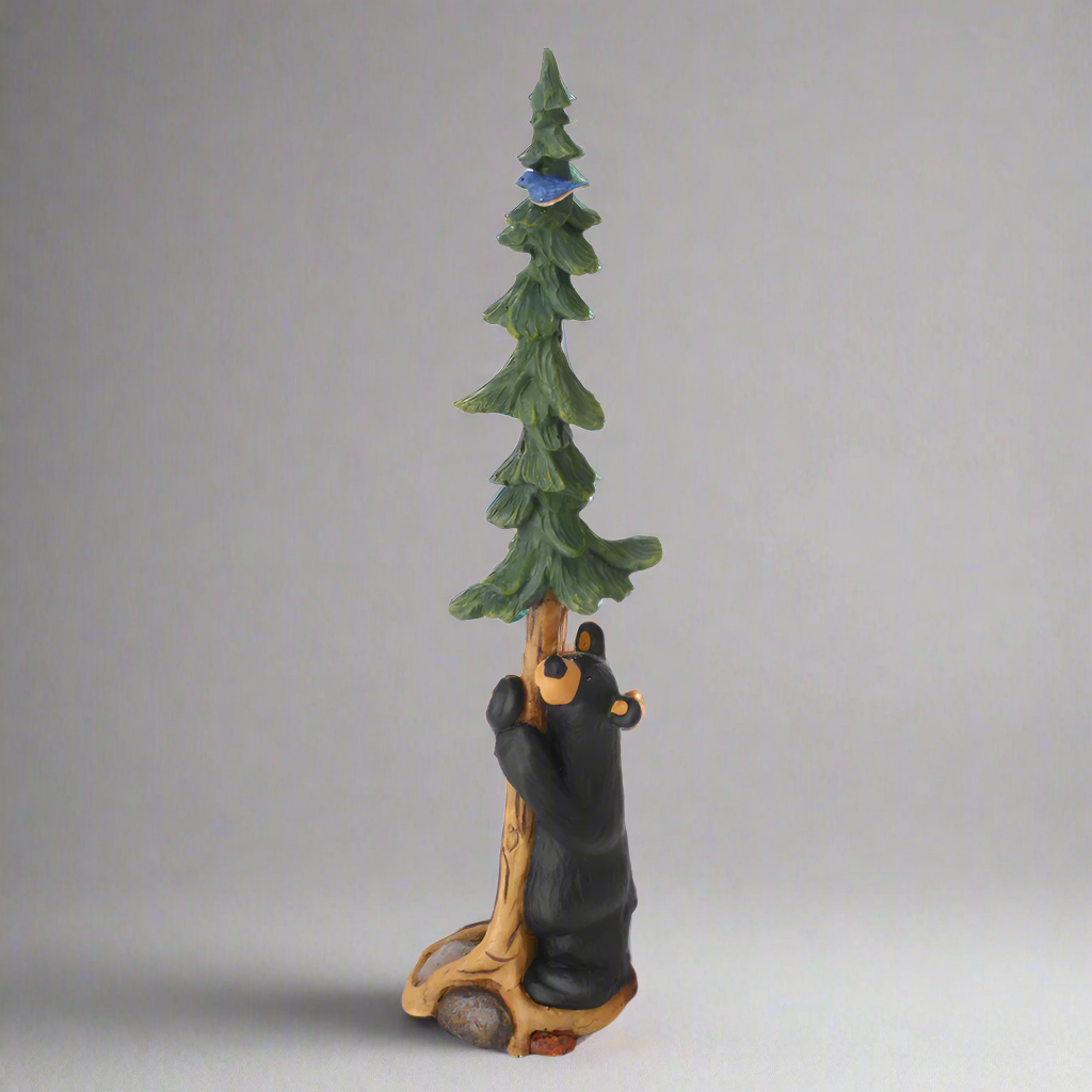 Bluebird and Bear with Tree Bearfoots Figurine by Jeff Fleming