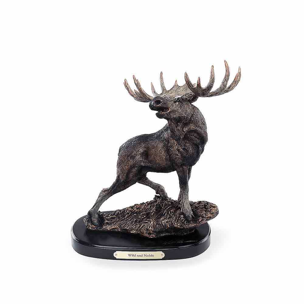 Marc Pierce Wild and Noble Moose Sculpture by Big Sky Carvers