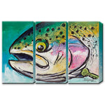 Ed Anderson Rainbow Trout 3 Aluminum Panel by Meissenburg Designs