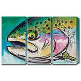 Ed Anderson Rainbow Trout 3 Aluminum Panel by Meissenburg Designs