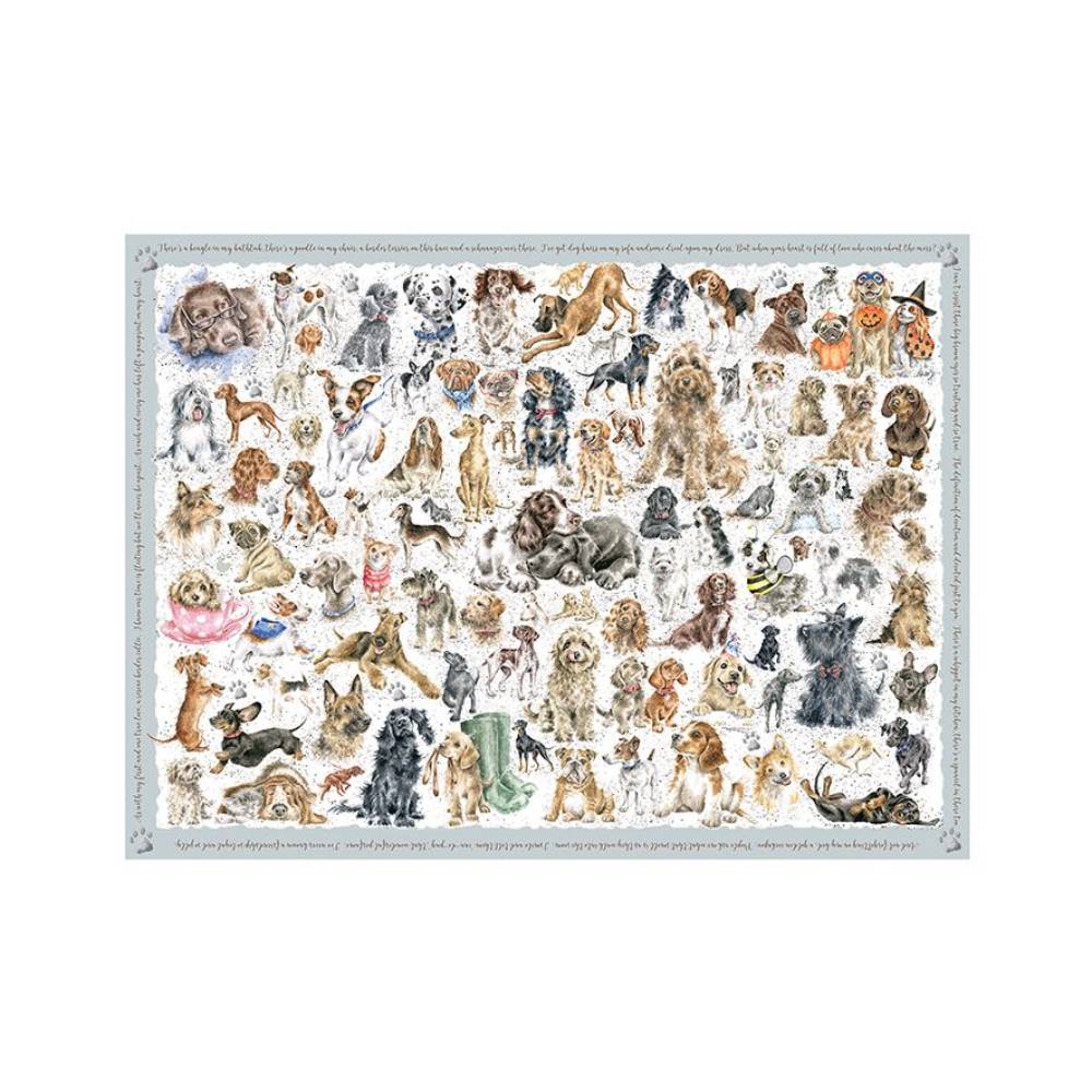  A Dog's Life Puzzle by Wrendale Designs is filled from edge to edge with man's best friend! 
