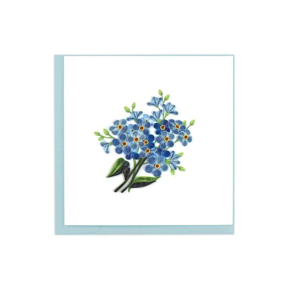 Flowers Square Greeting Card by Quilling Card