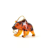 Amber Blown-Glass Bear Christmas Ornament by Art Studio Company at Montana Gift Corral