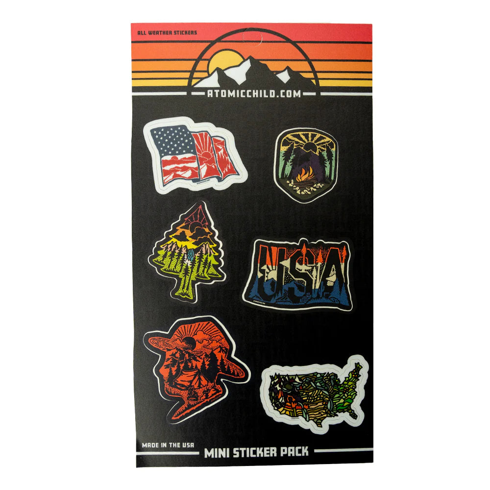 Mini Sticker Sheets Mini Sticker Sheet by Atomic Child (7 Styles) – Montana Gift Corral