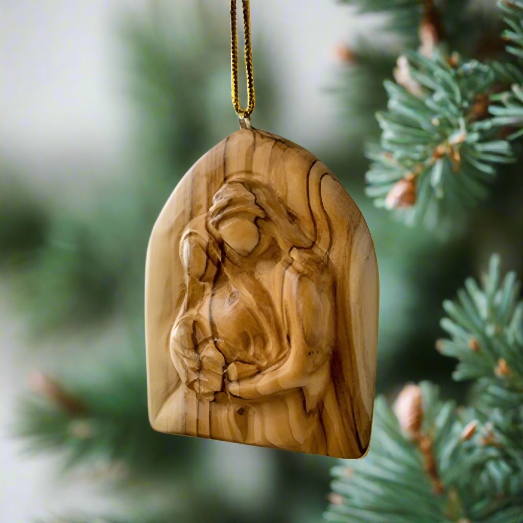 Arched Ornament with Holy Family by EarthWood