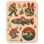 Atomic Child Mini Pack Color Maple Stickers