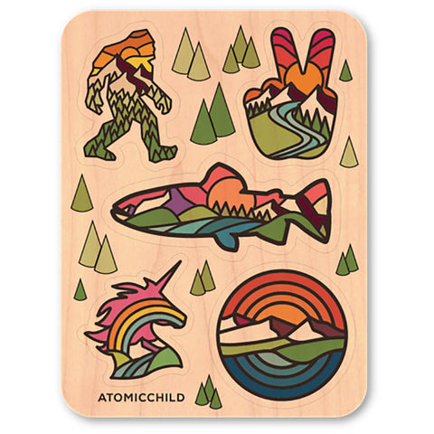 Atomic Child Mini Pack Color Maple Stickers