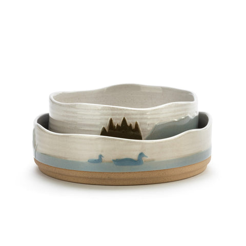 At the Lake Stacking Bowl Set of 2 by Demdaco