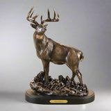 One Chance Whitetail Sculpture by Marc Pierce