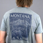Graphite Blueprint Mountain Grizzly Montana T-Shirt - back