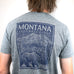 Graphite Blueprint Mountain Grizzly Montana T-Shirt - back